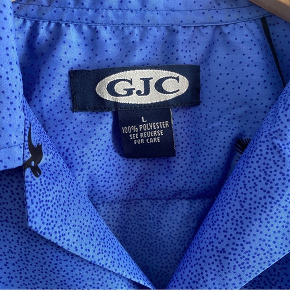 GJC VTG Hawaiian Style Short Sleeve Botton Down Shirt Men Size Large St. Thomas - Picture 2 of 14